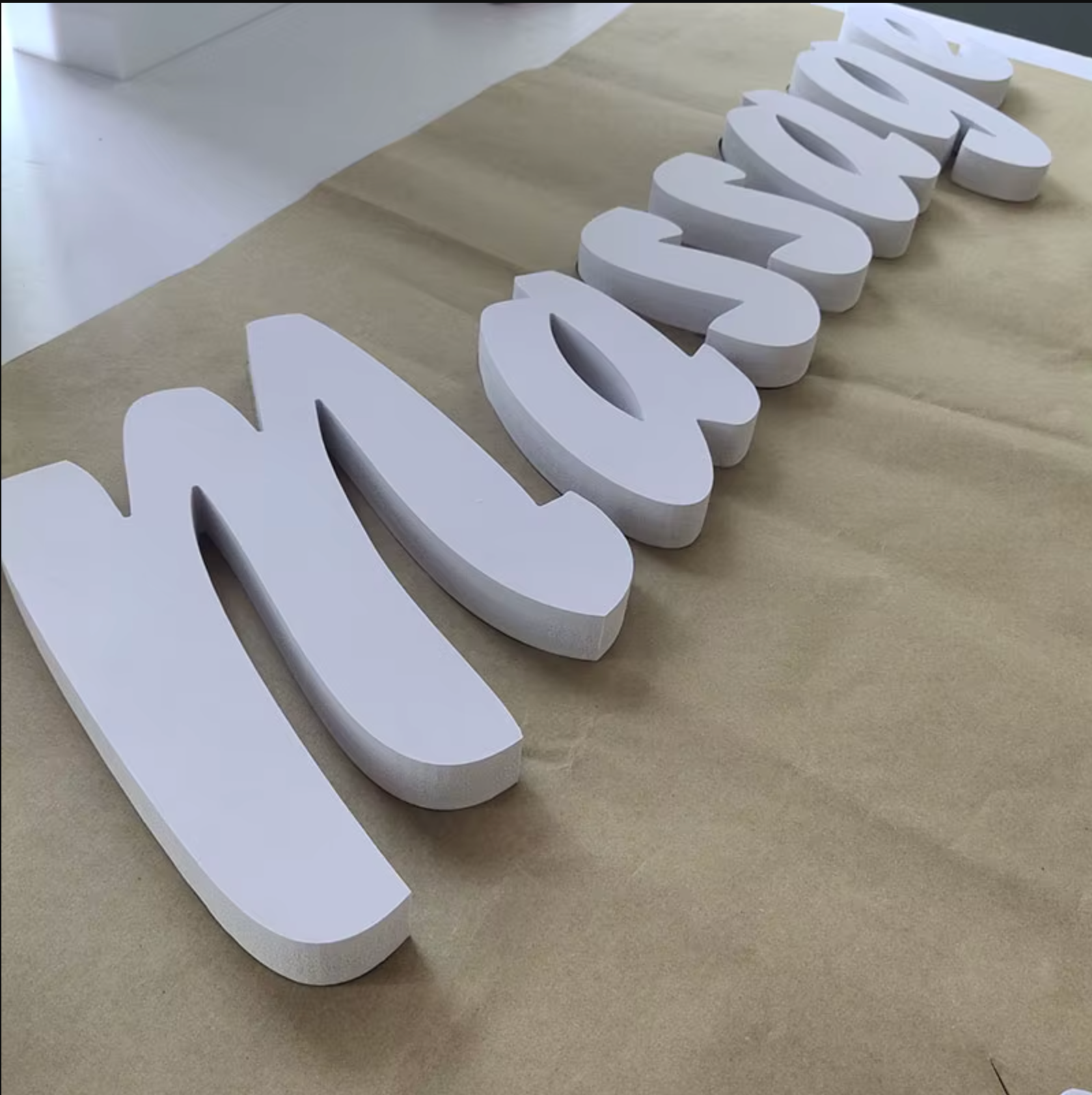 PVC and foam letters signage example